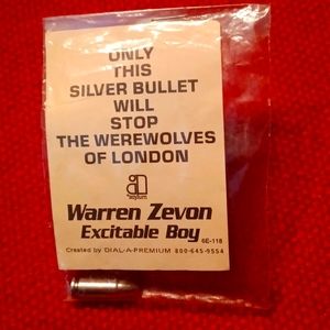 VERY RARE *** Warren Zevon Promo Silver Bullet for Excitable Boy Album - 1978